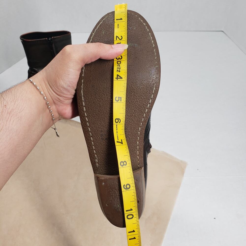 Maison Margiela Replica Campus Ankle Boots Womens 38.5 8 Brown Oil Spill Leather - Picture 16 of 16